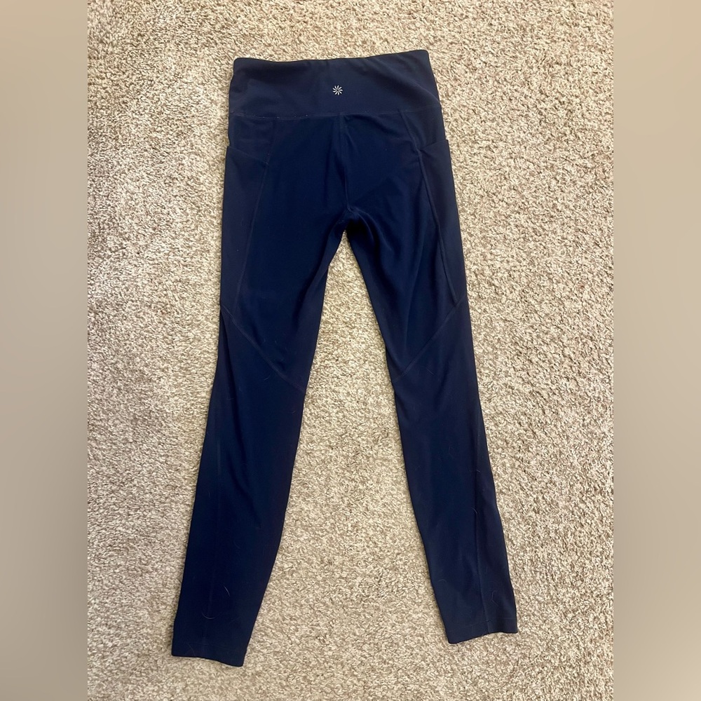 Athleta Girls High Rise Stash Your Treasures Leggings in Navy Blue - Picture 3 of 3